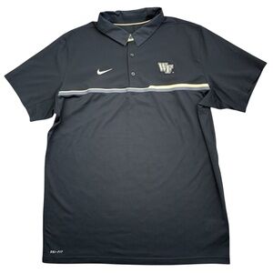 Nike Wake Forest Demon Deacons Men’s Sideline Game Day Black Logo Polo Shirt XL